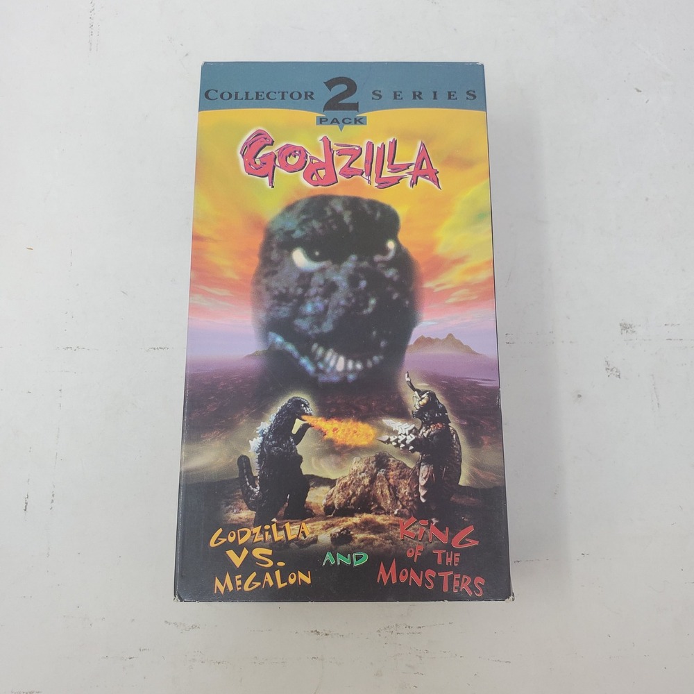 Godzilla Collector 2 Pack VHS King of the Monsters vs Megalon HGV 1996 Kaiju